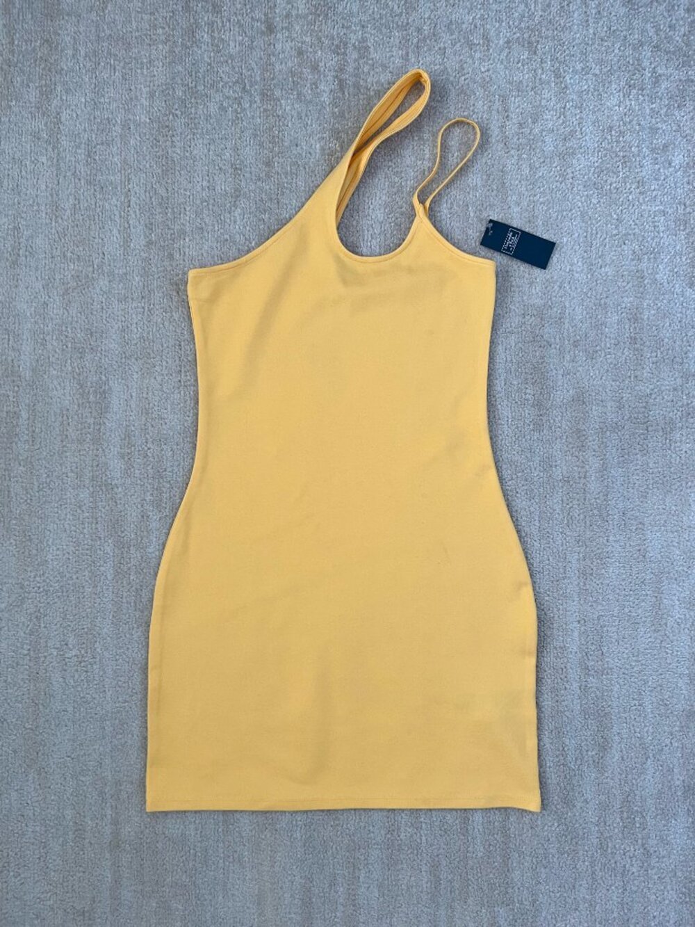 NWT Abercrombie & Fitch Asymmetric Yellow Summer Cocktail Mini Dress S